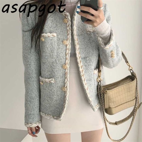 autumn winter women clothes chic o tweed single breasted long sleeve coat jacket high waist a line skirts mini elegant retro 211109, White
autumn winter women clothes chic o tweed single breasted long sleeve coat jacket high waist a line skirts mini elegant retro 211109, White