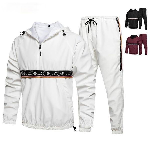 men's tracksuits 2 stuks set mannen sportkleding sets 2021 hooded jogging trainingspakken mannelijke casual sweatsuit jas + joggingbroe, Gray
men's tracksuits 2 stuks set mannen sportkleding sets 2021 hooded jogging trainingspakken mannelijke casual sweatsuit jas + joggingbroe, Gray