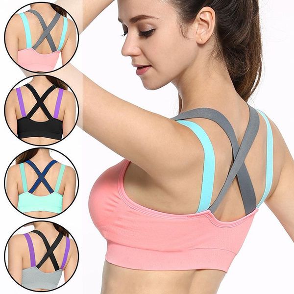 women sports bras s-l cross back solid yoga fitness training push up bra padded female running vest active wear backless outfit
women sports bras s-l cross back solid yoga fitness training push up bra padded female running vest active wear backless outfit