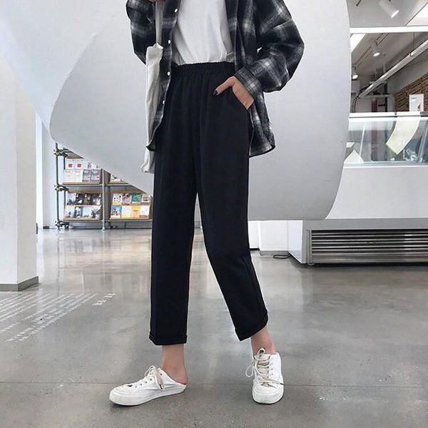 women's pants & capris high waist women solid color straight ankle-length 2021 fashion korean preppy style black casual trousers p416, Black;white
women's pants & capris high waist women solid color straight ankle-length 2021 fashion korean preppy style black casual trousers p416, Black;white