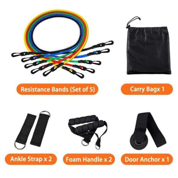 resistance bands 11pcs tpe pull rope colorful handle exercise set for fitness yoga body training workout gym equipment
resistance bands 11pcs tpe pull rope colorful handle exercise set for fitness yoga body training workout gym equipment