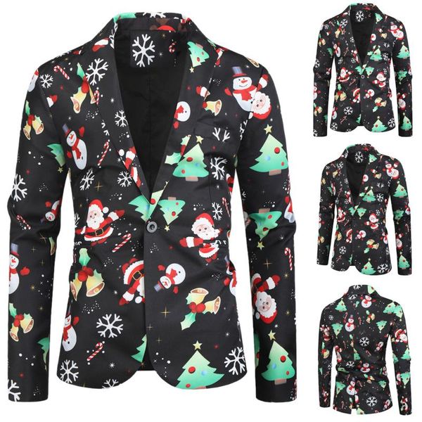 men's jackets santa claus printed suit autumn and winter warm button fashion lapel long sleeve casual jacket, Black;brown
men's jackets santa claus printed suit autumn and winter warm button fashion lapel long sleeve casual jacket, Black;brown