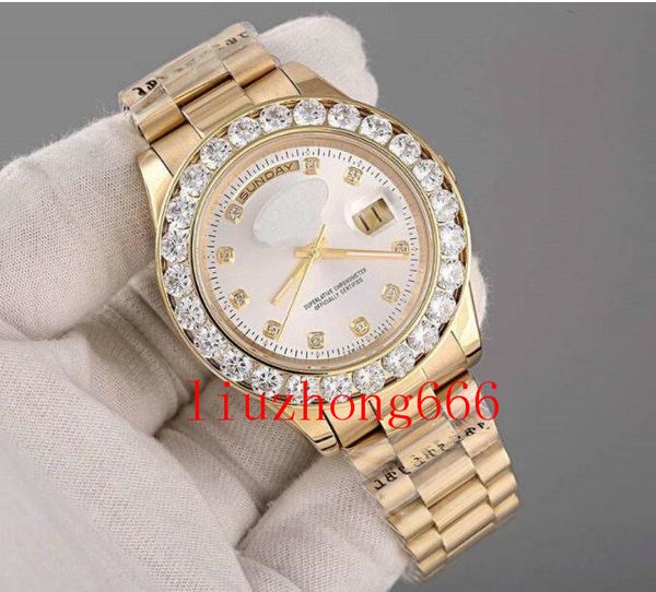 luxury super good president day date watch big diamond bezel black dial mens reloj watches wristwatch wristwatches, Slivery;brown
luxury super good president day date watch big diamond bezel black dial mens reloj watches wristwatch wristwatches, Slivery;brown