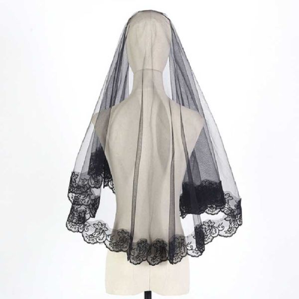 bridal veils 130 cm x 150 black wedding long lace edge veil with comb accessories
bridal veils 130 cm x 150 black wedding long lace edge veil with comb accessories