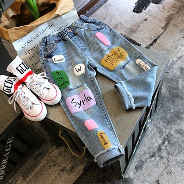 girls jeans autumn winter letter printed denim kids ants trousers for teenagers patchwork 2 7years, Blue
girls jeans autumn winter letter printed denim kids ants trousers for teenagers patchwork 2 7years, Blue
