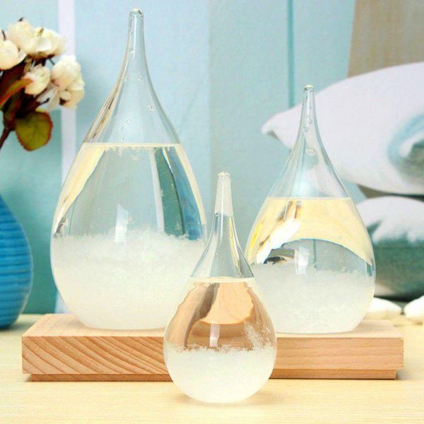 decorative objects & figurines deskstorm glass water droplet weather forecast predictor monitor barometer with wooden base for home deco
decorative objects & figurines deskstorm glass water droplet weather forecast predictor monitor barometer with wooden base for home deco