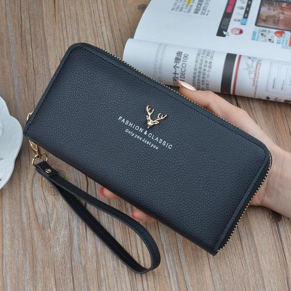 wallets 2021 fashion women wallet wrist handle phone case black long section money pocket pouch purse women's card holders bag, Red;black
wallets 2021 fashion women wallet wrist handle phone case black long section money pocket pouch purse women's card holders bag, Red;black