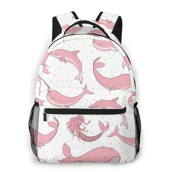backpack mountaineering pink whales mermaids narwhals and dolphins on dotted background shoulder bags backpacks
backpack mountaineering pink whales mermaids narwhals and dolphins on dotted background shoulder bags backpacks