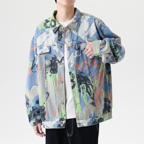 men's jackets 2021 autumn winter fashion graffiti street style denim jacket simple loose casual plus size wild couple, Black;brown
men's jackets 2021 autumn winter fashion graffiti street style denim jacket simple loose casual plus size wild couple, Black;brown