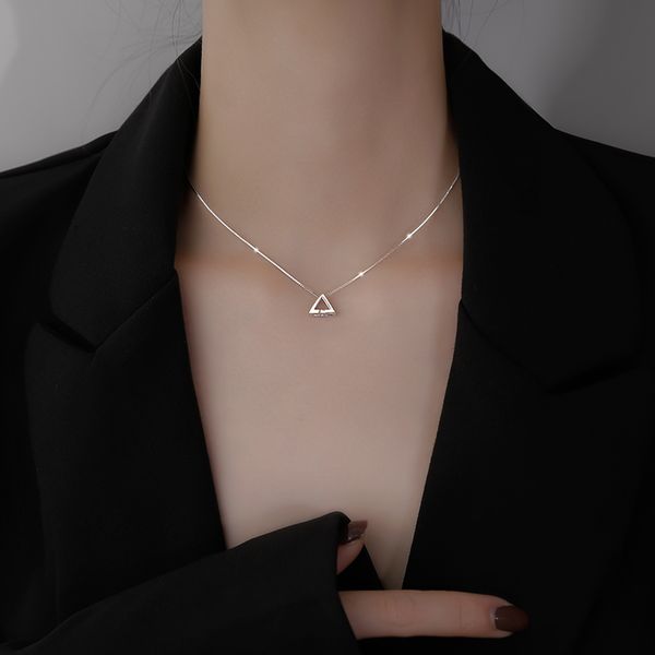geometry triangles chain necklace necklace female small wind the design feeling clavicle woman contracted temperament, Silver
geometry triangles chain necklace necklace female small wind the design feeling clavicle woman contracted temperament, Silver