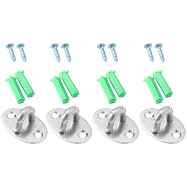 4pcs stainless steel pad eye plate u hooks silver ceiling with accessories & rails
4pcs stainless steel pad eye plate u hooks silver ceiling with accessories & rails