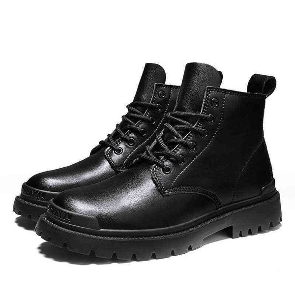 in the autumn of 2021, two-layer cowhide zhongbang rubber soled martin boots are men's and women's casual sho, Black
in the autumn of 2021, two-layer cowhide zhongbang rubber soled martin boots are men's and women's casual sho, Black