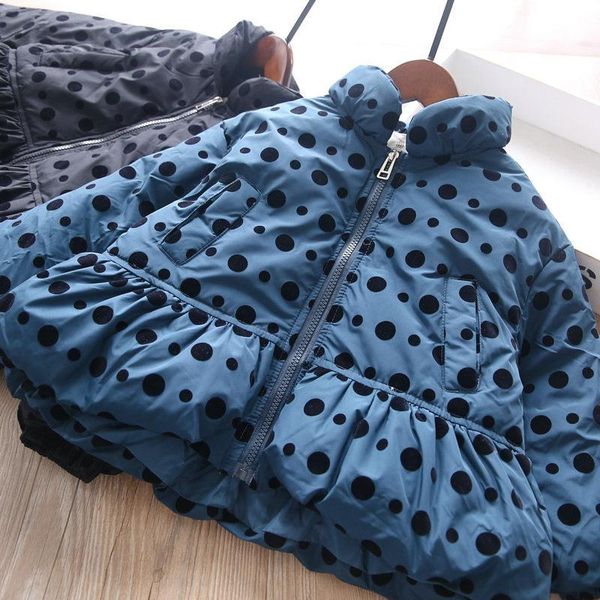 down coat winter baby girls dot print stand collar jacket wholesale, Blue;gray
down coat winter baby girls dot print stand collar jacket wholesale, Blue;gray