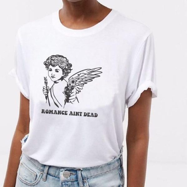 women's t-shirt romance aint dead angel graphic t shirts cute kawaii summer fashion tee shirt causal tshirt plus size, White
women's t-shirt romance aint dead angel graphic t shirts cute kawaii summer fashion tee shirt causal tshirt plus size, White