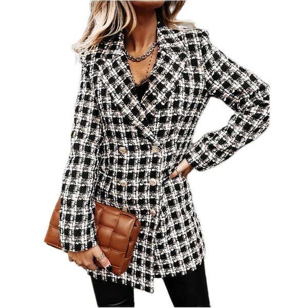 in autumn and winter fashion ladies design long sleeve double breasted pocket plaid dress women casual dresses, Black;gray
in autumn and winter fashion ladies design long sleeve double breasted pocket plaid dress women casual dresses, Black;gray