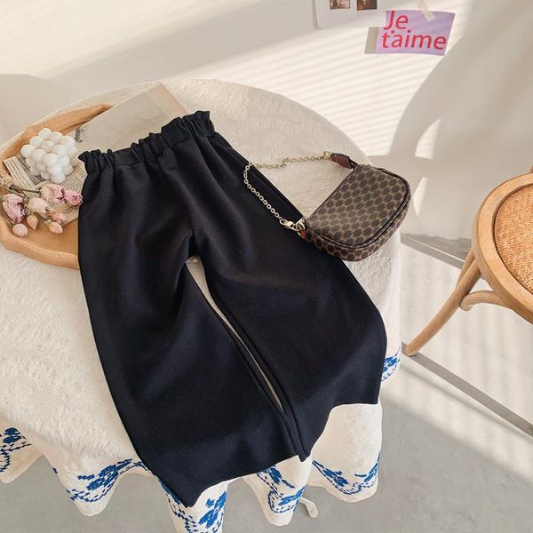 trousers korean girls' loose wide leg pants 2021 autumn small fragrance black straight flower bud, Blue
trousers korean girls' loose wide leg pants 2021 autumn small fragrance black straight flower bud, Blue