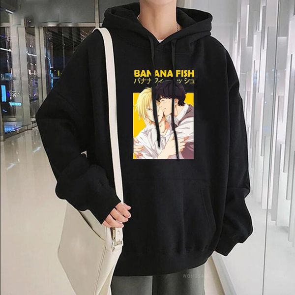 men's hoodies & sweatshirts harajuku anime banana fish ash and lynx kiss couple sweatshirt cartoon pullover fashion oversized long slee, Black
men's hoodies & sweatshirts harajuku anime banana fish ash and lynx kiss couple sweatshirt cartoon pullover fashion oversized long slee, Black
