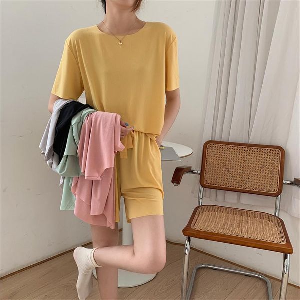 women's tracksuits matching set 2021 summer soft suit loose t-shirt shorts casual two-piece female, Gray
women's tracksuits matching set 2021 summer soft suit loose t-shirt shorts casual two-piece female, Gray
