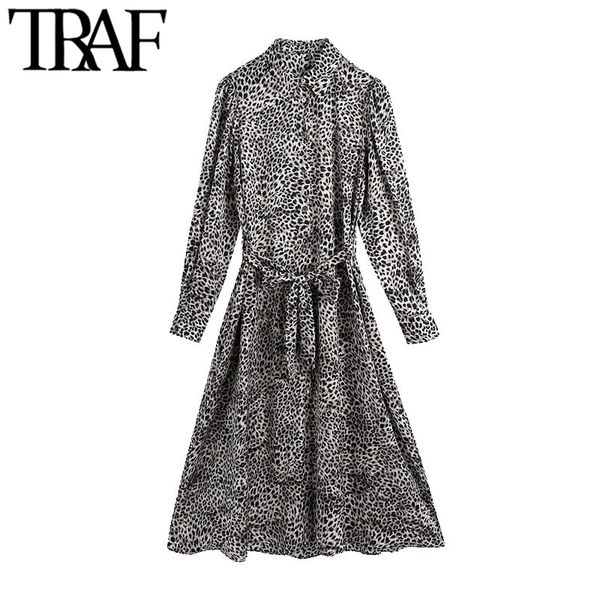 traf women chic fashion with belt leopard print midi dress vintage long sleeve button-up female dresses vestidos mujer 210415, Black;gray
traf women chic fashion with belt leopard print midi dress vintage long sleeve button-up female dresses vestidos mujer 210415, Black;gray