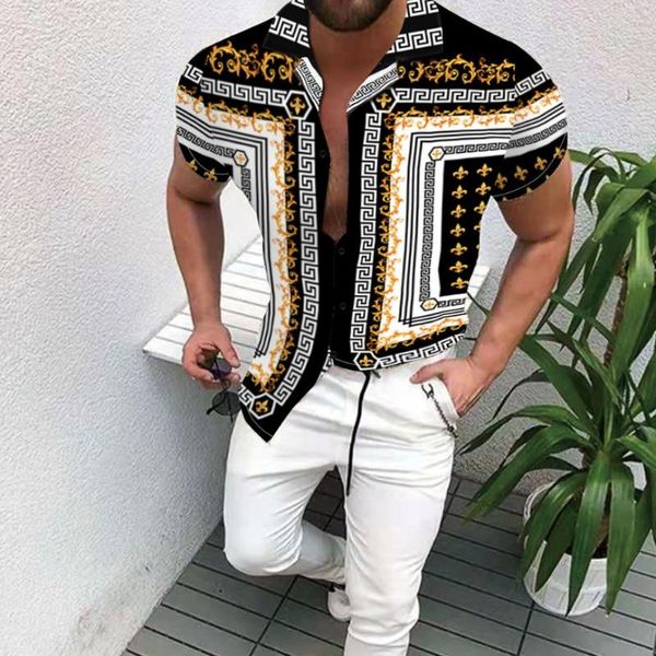 men's casual shirts 2021summer printed hawaiian inch shirt european american clothing lapel cardigan short sleeve men, White;black
men's casual shirts 2021summer printed hawaiian inch shirt european american clothing lapel cardigan short sleeve men, White;black