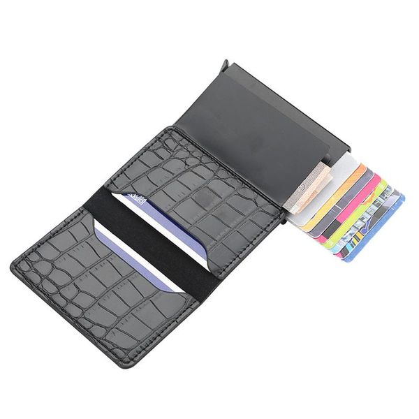 card holders 2021 men's case pu leather aluminum alloy detachable wallet rfid anti degaussing protect personal information purse, Brown;gray
card holders 2021 men's case pu leather aluminum alloy detachable wallet rfid anti degaussing protect personal information purse, Brown;gray
