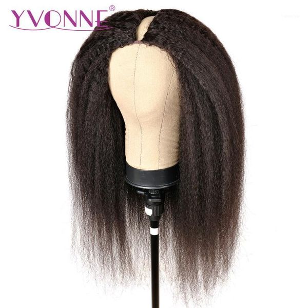 kinky straight thin part wig human hair 100% brazilian virgin u natural color1, Black;brown
kinky straight thin part wig human hair 100% brazilian virgin u natural color1, Black;brown
