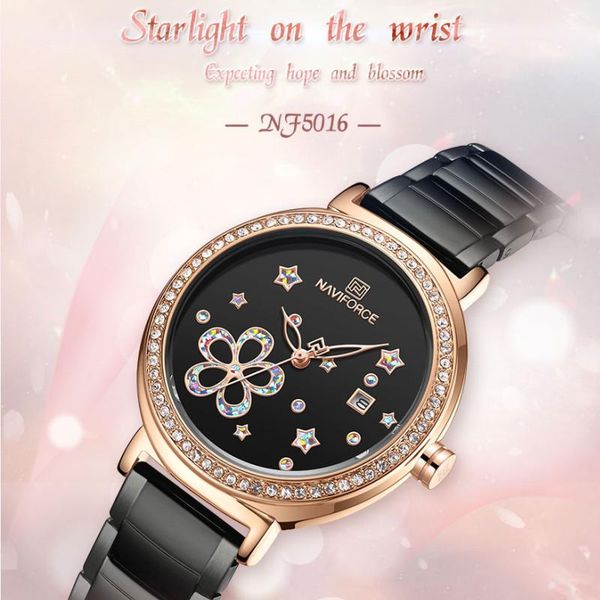 wristwatches naviforce women watch rose gold steel ladies wrist watches bracelet crystal girl clock date relogio feminino, Slivery;brown
wristwatches naviforce women watch rose gold steel ladies wrist watches bracelet crystal girl clock date relogio feminino, Slivery;brown