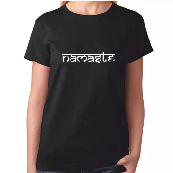 ladies namaste yoga tshirt - pilates zen savasana - meditation relaxation top, White;black
ladies namaste yoga tshirt - pilates zen savasana - meditation relaxation top, White;black