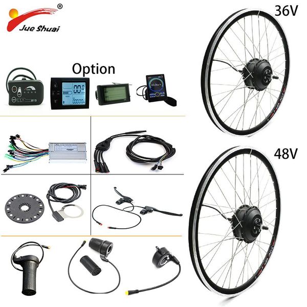 electric bicycle conversion kit with 36v/48v motor wheel brushless hub front rear e-bike, Silver;blue
electric bicycle conversion kit with 36v/48v motor wheel brushless hub front rear e-bike, Silver;blue