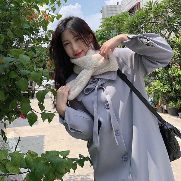 women's trench coats autumn/winter 2021 style windbreaker women chic temperament coat loose small long sleeved, Tan;black
women's trench coats autumn/winter 2021 style windbreaker women chic temperament coat loose small long sleeved, Tan;black
