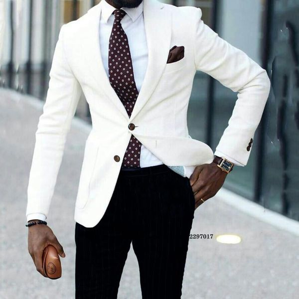 men's suits & blazers men slim fit fashion white wedding groom 2 piece tuxedos sets male business terno masculino (jacket+pants), White;black
men's suits & blazers men slim fit fashion white wedding groom 2 piece tuxedos sets male business terno masculino (jacket+pants), White;black