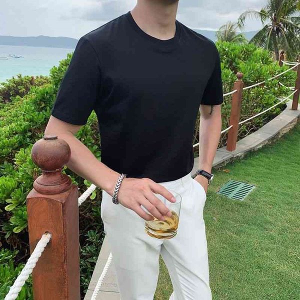 men's t-shirts summer o-neck t-shirt korean fashion loose casual streetwear all-match solid color short-sleeved qayf, White;black
men's t-shirts summer o-neck t-shirt korean fashion loose casual streetwear all-match solid color short-sleeved qayf, White;black