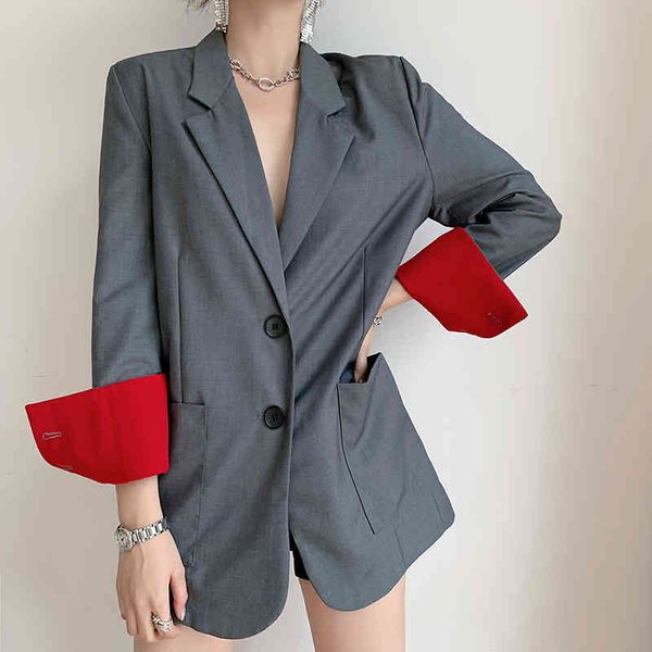 women's suits & blazers gray back blazer jacket for woman office suit plus size red sleeve shreds blazers with women's coat pocket, White;black
women's suits & blazers gray back blazer jacket for woman office suit plus size red sleeve shreds blazers with women's coat pocket, White;black