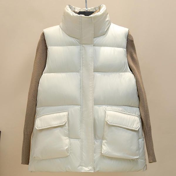 women's vests autumn winter women vest with pockets solid color loose cotton padded waistcoat warm fashion plus size woman sleeveless j, Black;white
women's vests autumn winter women vest with pockets solid color loose cotton padded waistcoat warm fashion plus size woman sleeveless j, Black;white