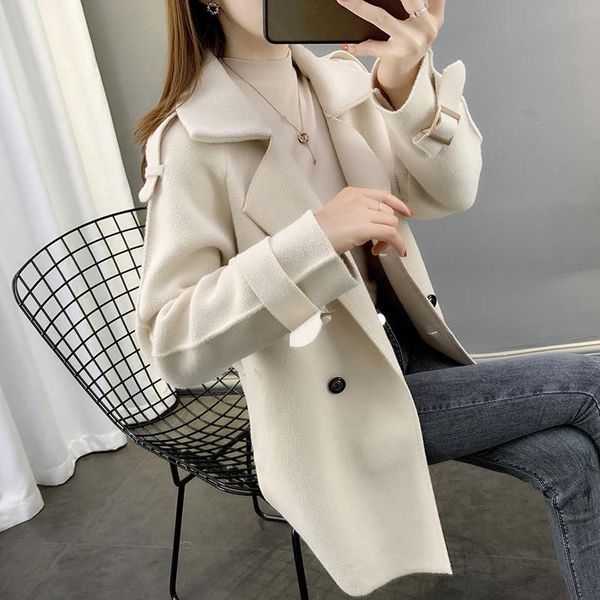 women's trench coats vintage women lose sashes woolen knit cardigan female autumn windbreaker outerwear ladies elegant pockets jackets, Tan;black
women's trench coats vintage women lose sashes woolen knit cardigan female autumn windbreaker outerwear ladies elegant pockets jackets, Tan;black