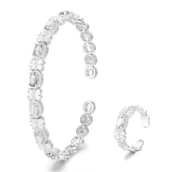 earrings & necklace larrauri 2 pcs brand gorgeous bangle ring set cubic zirconia for women bridal wedding engagement daily party jewelry, Silver
earrings & necklace larrauri 2 pcs brand gorgeous bangle ring set cubic zirconia for women bridal wedding engagement daily party jewelry, Silver