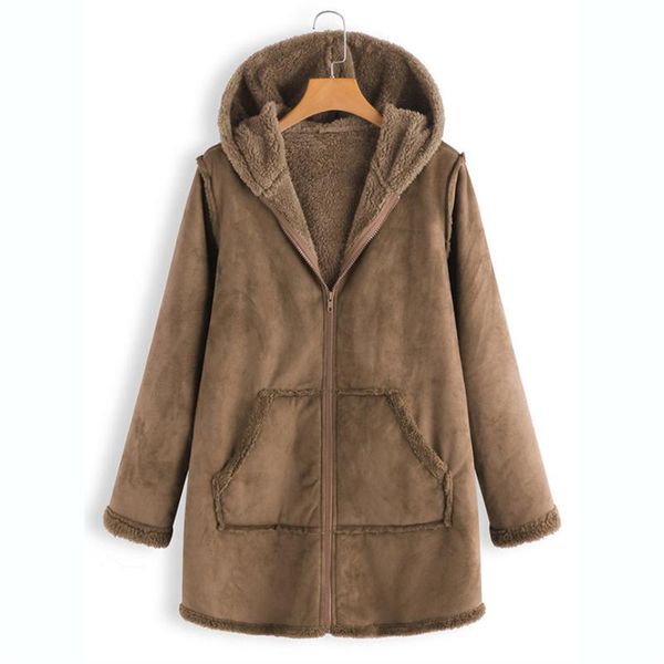 women's jackets women winter coat jacket fashion pocket plush hooded long sleeve warm woman waterproof, Black;brown
women's jackets women winter coat jacket fashion pocket plush hooded long sleeve warm woman waterproof, Black;brown