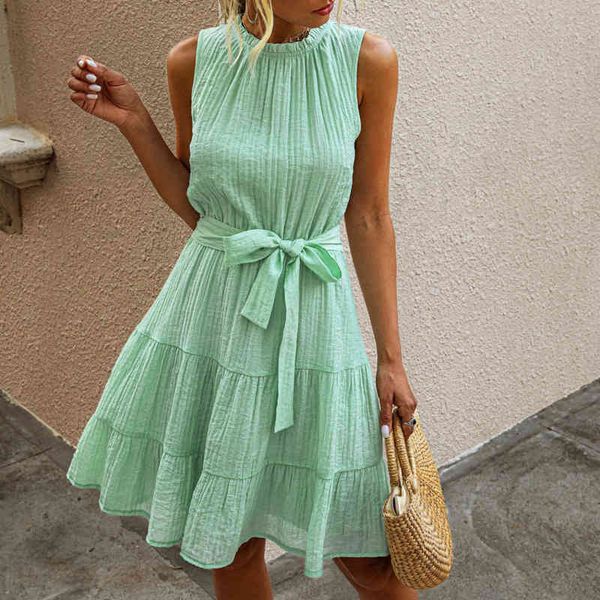 summer sleeveless dress solid ruched high waist summer dress casual ruffled cotton chic plus size dress 210415, Black;gray
summer sleeveless dress solid ruched high waist summer dress casual ruffled cotton chic plus size dress 210415, Black;gray