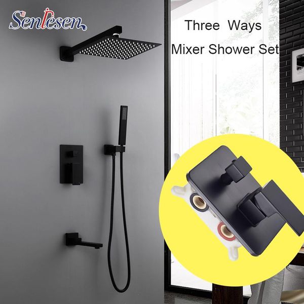 senlesen black shower faucets set rainfall head mixer tap bath 3-way and cold faucet bathroom sets
senlesen black shower faucets set rainfall head mixer tap bath 3-way and cold faucet bathroom sets