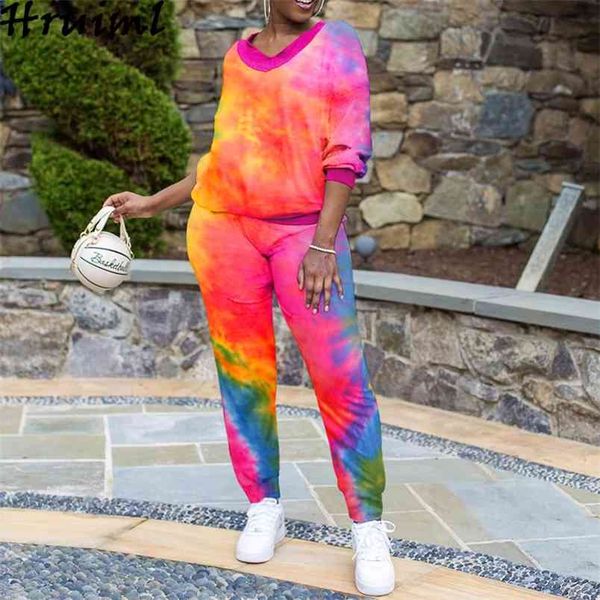 fashion tie dye print women sets autumn winter long sleeve v neck loose pants 2 piece female streetwear club 210513, White
fashion tie dye print women sets autumn winter long sleeve v neck loose pants 2 piece female streetwear club 210513, White