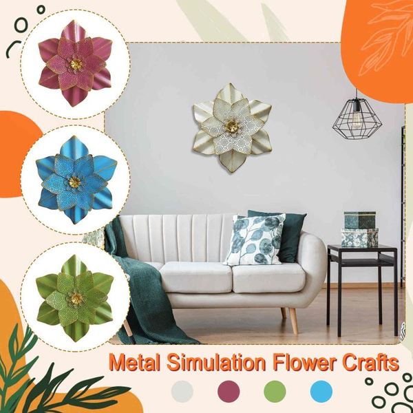 decorative flowers & wreaths 1pc wedding decoration flower creative metal simulation interior wall artificial for decor hanging
decorative flowers & wreaths 1pc wedding decoration flower creative metal simulation interior wall artificial for decor hanging