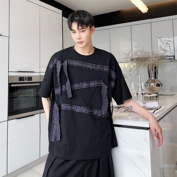 men's t-shirts man japan korean streetwear loose t-shirt harajuku male tshirt ribbon splice short sleeve summer casual tees shirts, White;black
men's t-shirts man japan korean streetwear loose t-shirt harajuku male tshirt ribbon splice short sleeve summer casual tees shirts, White;black