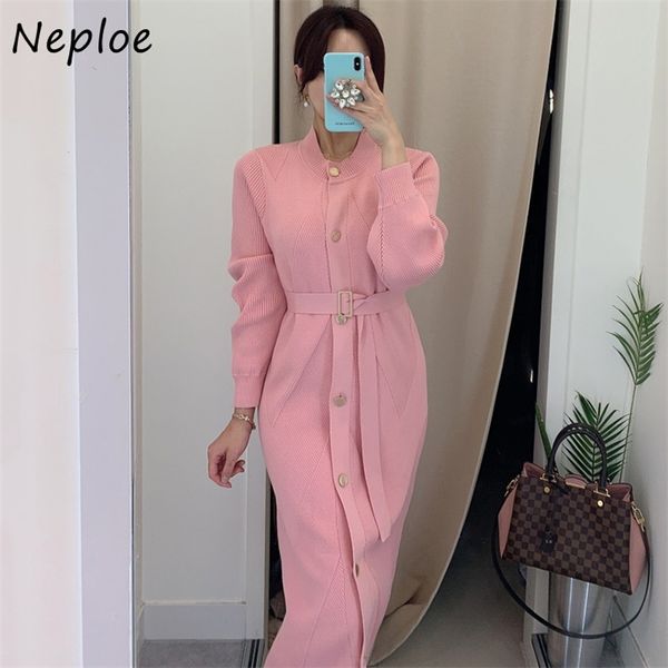 chic sashes slim waist dresses autumn winter elegant single breasted femme vestidos solid color knitted dress women 210422, Black;gray
chic sashes slim waist dresses autumn winter elegant single breasted femme vestidos solid color knitted dress women 210422, Black;gray