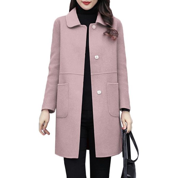 women's wool & blends tide women outerwear autumn winter clothing fashion woolen slim female elegant coat large size casual 256, Black
women's wool & blends tide women outerwear autumn winter clothing fashion woolen slim female elegant coat large size casual 256, Black