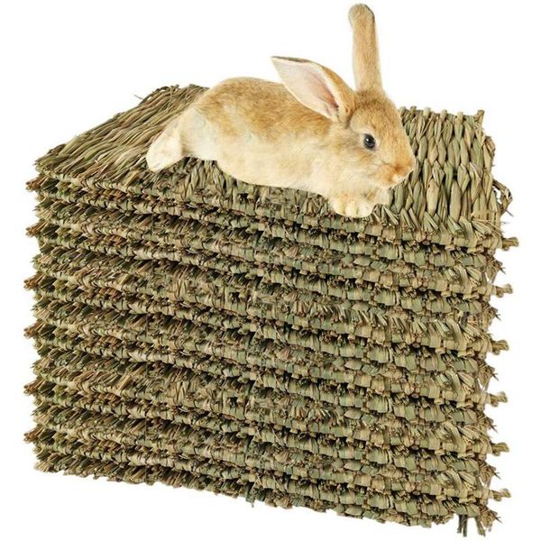 small animal supplies 15 pack woven bed mat for rabbits-grass & bedding nest - natural chew toy guinea pig chinchilla 
small animal supplies 15 pack woven bed mat for rabbits-grass & bedding nest - natural chew toy guinea pig chinchilla