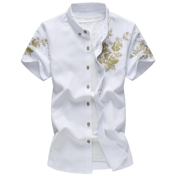 men's casual shirts -7xl summer plus-size cool short sleeve men shirt printing fashion social business camisa masculina, White;black
men's casual shirts -7xl summer plus-size cool short sleeve men shirt printing fashion social business camisa masculina, White;black