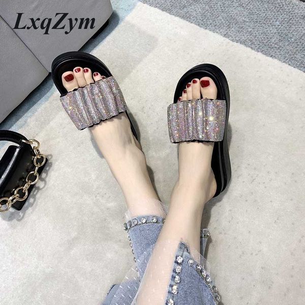 bling lady slippers summer sandals thick sole sequined cloth microfiber platform women flat shoes beach wearing outside slides 60% off store, Black
bling lady slippers summer sandals thick sole sequined cloth microfiber platform women flat shoes beach wearing outside slides 60% off store, Black