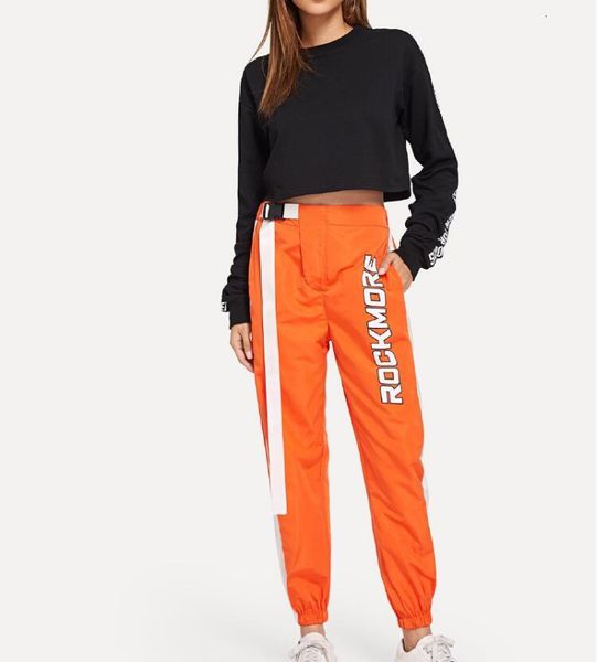 women's pants & capris casual patchwork pencil high waist buckle belt trousers women orange zipper pocket sweatpants and joggers f, Black;white
women's pants & capris casual patchwork pencil high waist buckle belt trousers women orange zipper pocket sweatpants and joggers f, Black;white