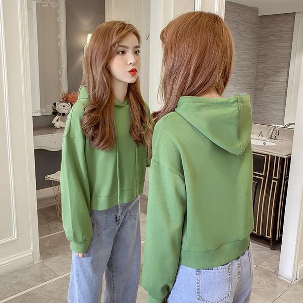 women's hoodies & sweatshirts 2021 autumn korean style loose thin student all-match green short women harajuku, Black
women's hoodies & sweatshirts 2021 autumn korean style loose thin student all-match green short women harajuku, Black