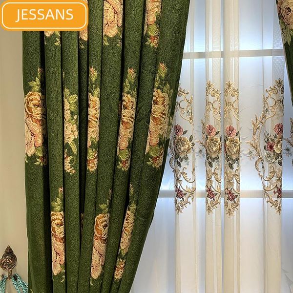 curtain & drapes european-style high-end chenille jacquard curtains thickened blackout for living room and bedroom finished products
curtain & drapes european-style high-end chenille jacquard curtains thickened blackout for living room and bedroom finished products